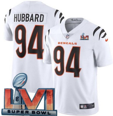 Nike Bengals Men & Women & Youth 94 Sam Hubbard Limited White 2022 Super Bowl LVI Bound Vapor Jersey,We sell and wholesale Nike Bengals Men & Women & Youth 94 Sam Hubbard Limited White 2022 Super Bowl LVI Bound Vapor Jersey on line form chian!